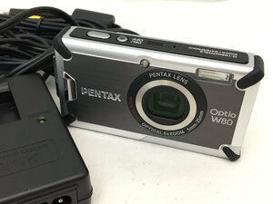 PENTAX Optio W80 コンパクト デジタルカメラ 付属品付き ジャンク 中古【UW050557】