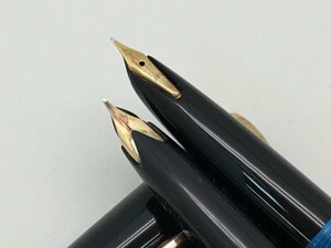  Montblanc fountain pen No.22 No.32 black × Gold 2 point summarize writing brush chronicle not yet verification present condition delivery used [UW050676]