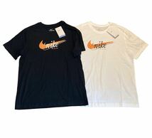 新品 正規品【NIKE/ナイキ】ナイキ スウッシュ ロゴ Tシャツ ２枚セット◆L◆白 黒◆半袖Tシャツ◆ホワイト ブラック_画像5