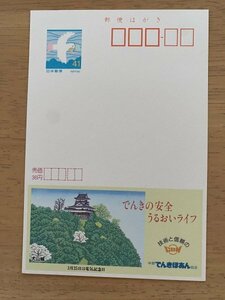 額面41円はがき　エコーはがき　未使用はがき　広告はがき　中部でんきほあん協会　犬山城