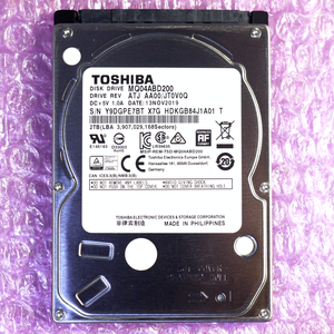 東芝 TOSHIBA MQ04ABD200 2TB 2.5インチ SATA HDD 9.5mm厚