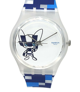 【1円スタート】 美品 スウォッチ 腕時計 クオーツ ホワイト レディース Swatch