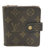 ルイヴィトン 二つ折り財布 コンパクトジップ M61667 モノグラム レディース Louis Vuitton_画像1