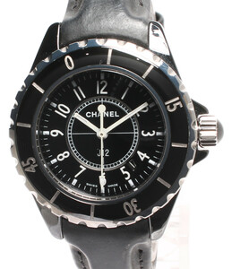 シャネル 腕時計 セラミック デイト J12 H0680 クオーツ ブラック レディース CHANEL