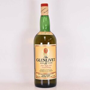 1円～★グレンリベット 12年 ピュア シングルモルト ★赤アザミ 特級 ※ 1000ml/1L 43% スペイサイド GLENLIVET E120029