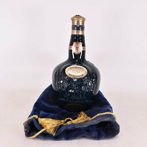 1円～★ロイヤル サルート 21年 青 陶器ボトル ＊巾着袋付 ※ 700ml/1,304g 40% スコッチウイスキー ROYAL SALUTE E120263