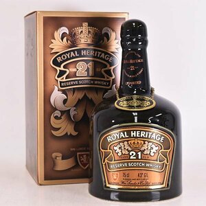 1円～★ロイヤル ヘリテージ 21年 陶器ボトル ＊箱付 750ml/1,373g 43% スコッチウイスキー ROYAL HERITAGE E120096