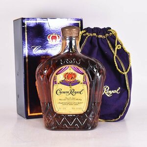 1円～★クラウン ローヤル 1981 ＊巾着袋 箱付 ※ 750ml 40% カナディアン ロイヤル CROWN ROYAL E260015