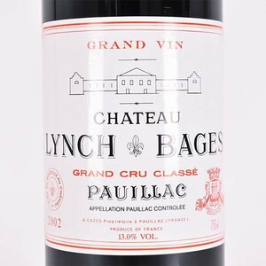 1円～★シャトー ランシュ バージュ 2002年 赤 750ml 13% ポイヤック Chateau Lynch Bages E190151