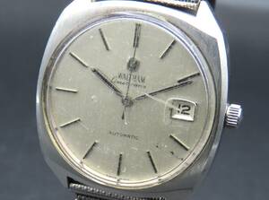 1 иен ~! работа товар * стандартный товар Waltham Waltham America -na самозаводящиеся часы HT.83 серебряный dial Date Vintage мужские наручные часы SSCLG113
