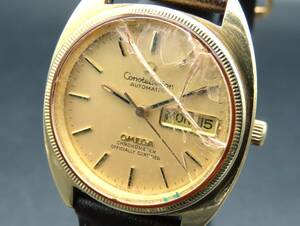 1円 稼動品★正規品 OMEGA オメガ 168.0057 コンステレーション YGベゼル 自動巻 Cal.1021 金メダリオン デイデイト メンズ腕時計 SSCLG289