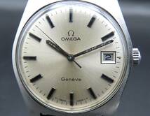 1円～! 稼動品★正規品 OMEGA オメガ 136.041 ジュネーブ 手巻き Cal.613 シルバーダイヤル デイト ヴィンテージ メンズ腕時計 SSCLG39_画像2