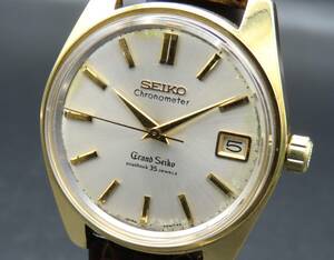 1 jpy ~! operation goods * regular goods SEIKO Grand Seiko GS 5722-9000 Second model 18 gold YG pure gold gross weight 65.7g hand winding men's wristwatch TTKLG5305
