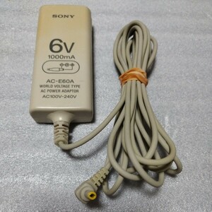 【通電確認】SONY ソニー ACアダプター AC-E60A 6V 1000mA