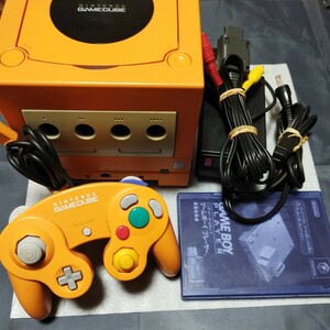 [ operation goods ] Nintendo Game Cube orange Game Boy player start up disk attaching dark red .i plus pack DOL-001