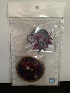 Fate/Grand Order Lancer / ska sa is can badge + acrylic fiber key holder set 