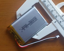 リポ　バッテリー　3pinコネクター付き　3.7V　1000mAh　503450（5 x 34 x 52mm）_画像1