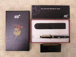  unused?MONT BLANC Montblanc fountain pen 14K 585 stamp entering ink cartridge, service guide, case, original box attaching 