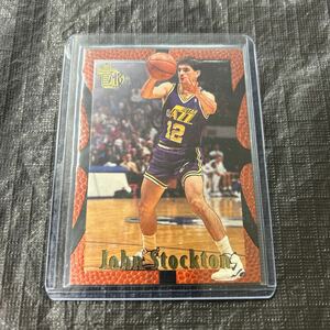 NBA 1995 Topps Embossed John Stockton Utah Jazz No.97