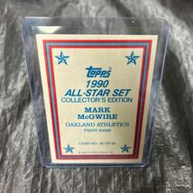 1990 Topps All Star Set Collector’s Edition Mark McGwire Oakland Athletics No.42 of 60_画像2