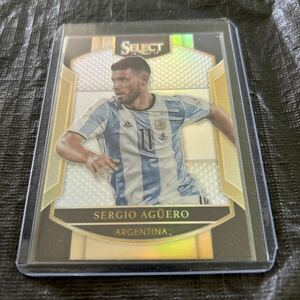 2016-17 Panini Select Sergio Aguero Silver Prizm Argentina No.19