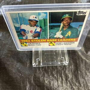 Topps 1984 Stolen Base Leaders Rickey Henderson / Tim Raines No,134