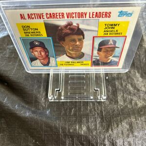Topps 1984 AL Active Career Victory Leaders Jim Palmer / Tommy John / Don Sutton No.715