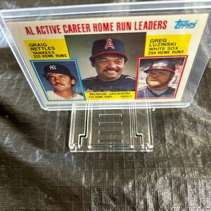 Topps 1984 AL Active Career Home Run Leaders Reggie Jackson / Craig Nettles / Greg Luzinski No.712