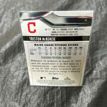 2021 Bowman Platinum Triston McKenzie パラレルルーキー　クリーブランドインディアンス　No.11_画像2