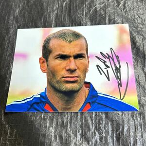 ジネディーヌ・ジダン　フランス代表　直筆サイン入りフォト　Zinedine Autographed Foto France National Team 