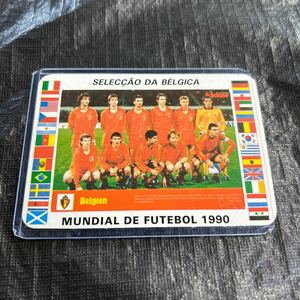 1990 イタリアワールドカップ　カレンダートレーディングカード　ベルギー代表　Mundial De Futebol 1990 Italia 