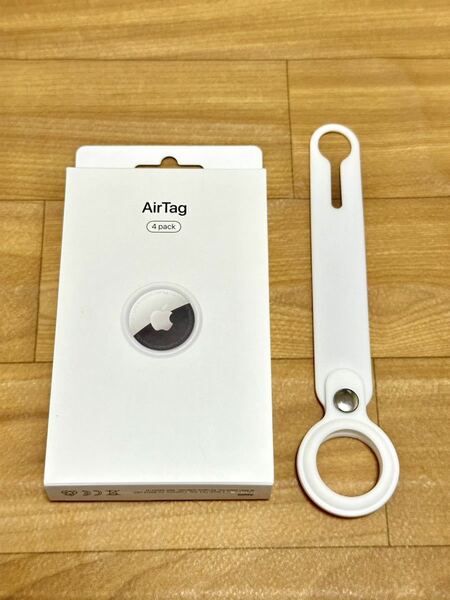 未使用品・送料無料・追跡可能　air tag Apple エアータグ　アップル　エアタグ　1個　バラ売り　キーホルダー　AirTag シリコン　白色