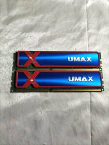 ★DDR3 PC3 4GＸ2枚セット UMAX●メモリ(B40506)