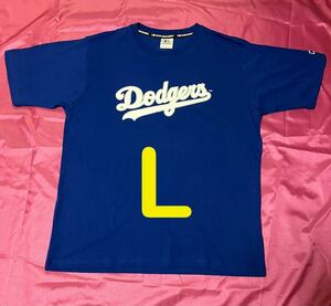MLB ロサンゼルス ドジャース ブルー色 半袖Tシャツ メンズ L