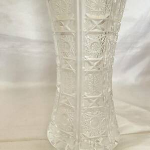 ボヘミアンガラス チェコスロバキア 花瓶 フラワーベース クリスタル 箱付 ボヘミアン グラス BOHEMIAN GLASS クリスタルガラス 花器 【2】の画像5