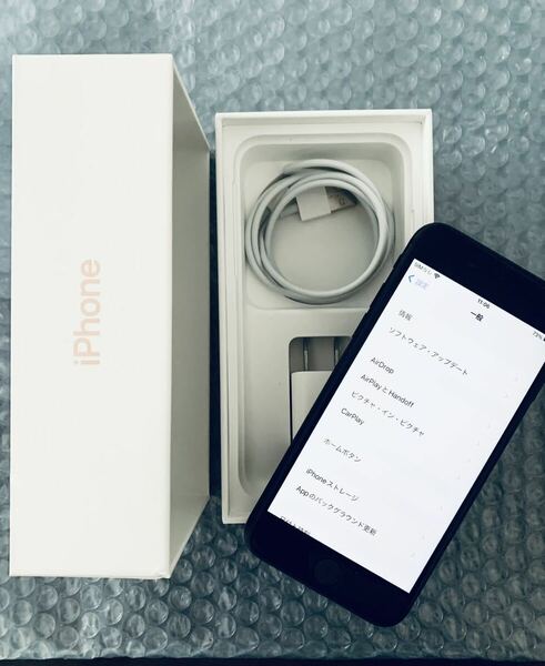 動作良好◯iPhone7 新品バッテリー100%(BLACK)32GB SIMフリー(元キャリアSoftbank) 箱、充電コンセント ケーブルお付け可能Apple ブラック