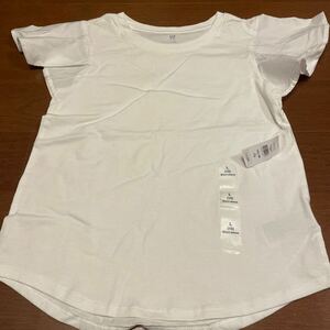 ★新品★GAP kids 140 L カットソー 定価2,990円 白 兼 Tシャツ 子供服 トップス 半袖 フリル