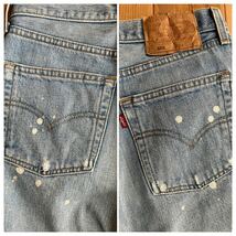 LEVIS リーバイス 501 W28 アメリカ製 USA ペンキ加工 BEAMS リペア 加工 ダメージ ビンテージ ジーンズ デニム デニムパンツ ビームス_画像8