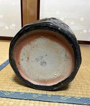 甕 カメ かめ 花入れ 焼物 壺 花器 花瓶 傘立て 焼物 古民家 カフェ 骨董 レトロ 詳細不明_画像8