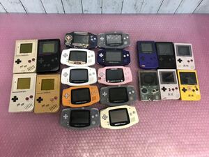 ゲームボーイ/ゲームボーイカラー/ゲームボーイアドバンス 本体のみ　計20台まとめ　中古現状品　動作未確認　ジャンク(80s)