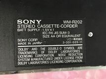 SONY ソニー WM-R202 WALKMAN ポータブルカセットプレーヤー カセットウォークマン 動作未確認　中古現状品　(60s)_画像8