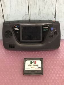 SEGA セガ GAME GEAR ゲームギア　HGG-3210 ブラック 本体 のみ　ゲームカード1本付き　動作未確認　中古現状品(60s)