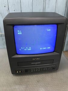  rare FUNAI crucian i Showa Retro television with built-in video televideo tv video 10 type televideo VC-10B body only electrification OK Junk (140s)