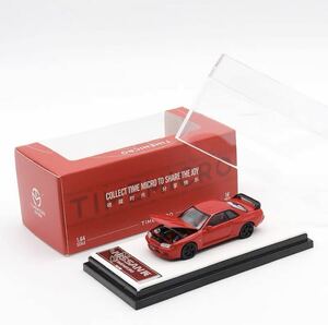 1/64 timemicro 日産　NISSAN GTR R32 ボンネット開閉可能　赤