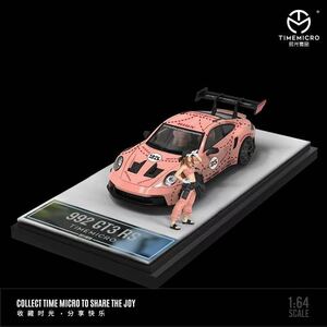 1/64 timemicro ポルシェ　992 GT3 RS ピンクピッグ　フィギュア付き