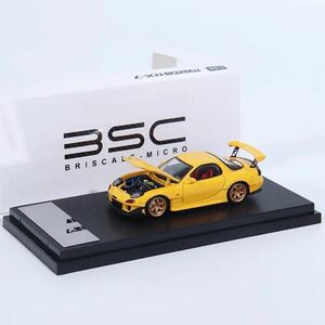 1/64 BSC MAZDA マツダ RX-7 雨宮　FD3S 黄色　ゴールドホイール