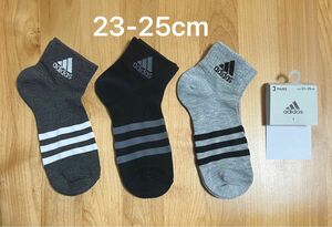 adidas 靴下 23-25cm 3足　アディダス　レディース　ショートソックス　ソックス　