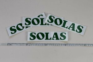 50%off！ SOLAS (ソラス) ダイカットデカール(ステッカー) 5cmX21.5cm 4枚セット GREEN #SOLAS-03-4
