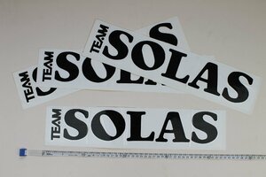 50%off！ SOLAS(ソラス) ダイカットデカール(ステッカー) 10cmX44cm 4枚セット BLACK #SOLAS-01-4