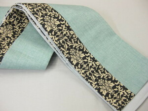  hanhaba obi four size obi now only price cut turquoise blue regular .. pattern small obi 